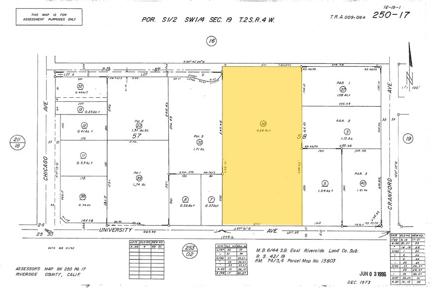 1575 University Ave, Riverside, CA for lease - Plat Map - Image 3 of 12