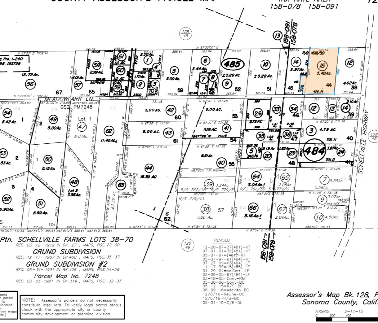 160 Meadowlark Ln, Sonoma, CA for sale Plat Map- Image 1 of 2