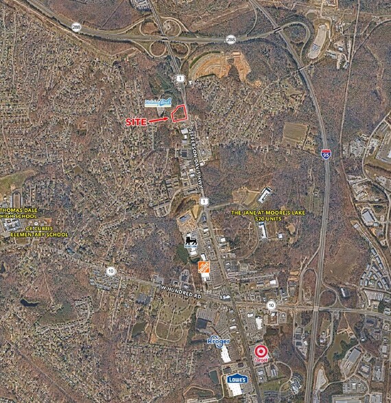 Jefferson Davis Hwy & Shields Road, Chester, VA for sale - Aerial - Image 2 of 2