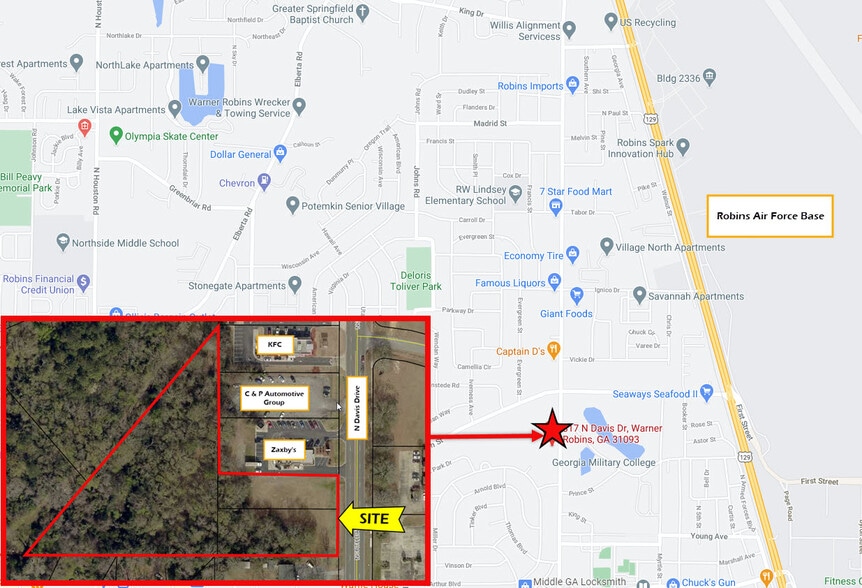 317-323 N Davis Dr, Warner Robins, GA for sale - Primary Photo - Image 1 of 1