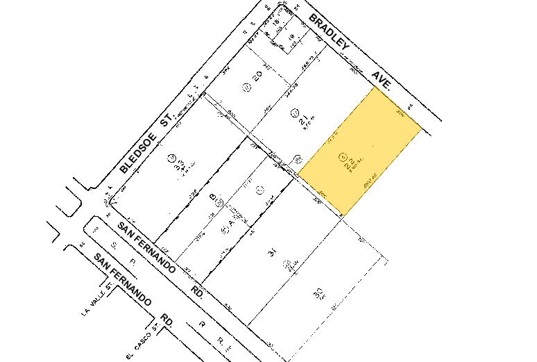 13001-13051 Bradley Ave, Sylmar, CA for lease - Plat Map - Image 2 of 4