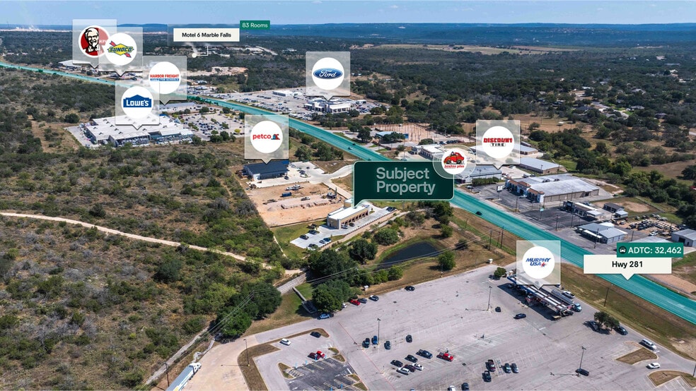 2900 U.S. 281 hwy, Marble Falls, TX for sale - Aerial - Image 2 of 3