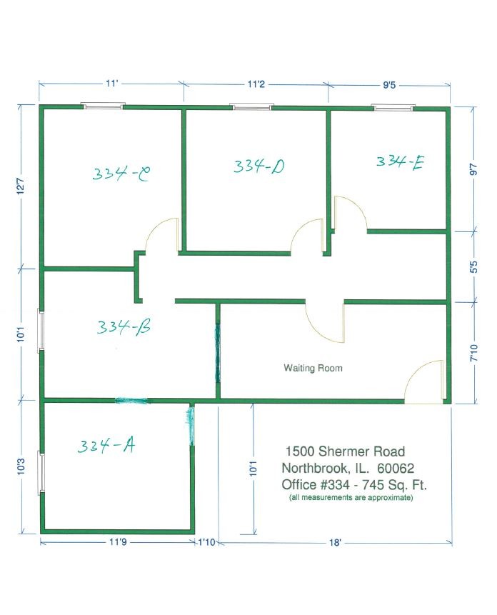 1500 Shermer Rd, Northbrook, IL for lease Floor Plan- Image 1 of 1