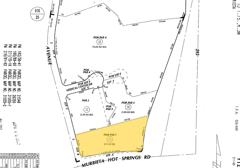 25495 Medical Center Dr, Murrieta, CA for lease - Plat Map - Image 3 of 3