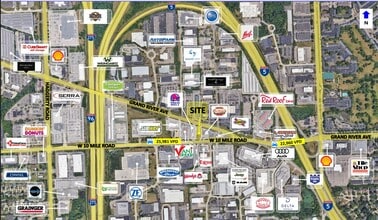 38300 W 10 Mile Rd, Farmington, MI - AERIAL map view