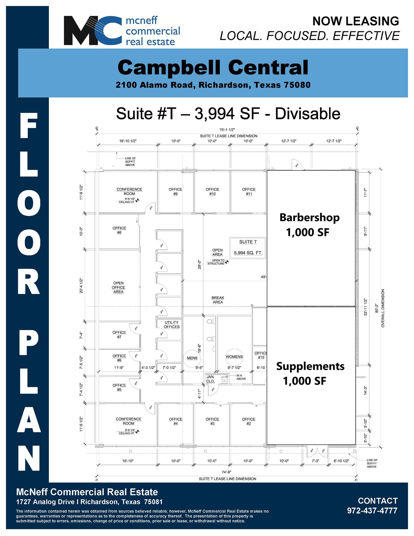 2015-2069 N Central Expy, Richardson, TX for lease Floor Plan- Image 1 of 4