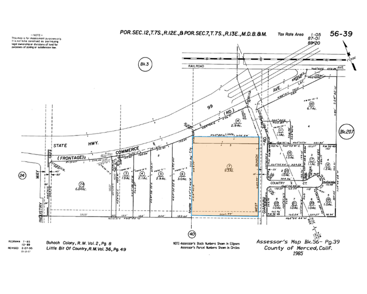 3465 Giannini Rd, Atwater, CA for sale - Plat Map - Image 3 of 5