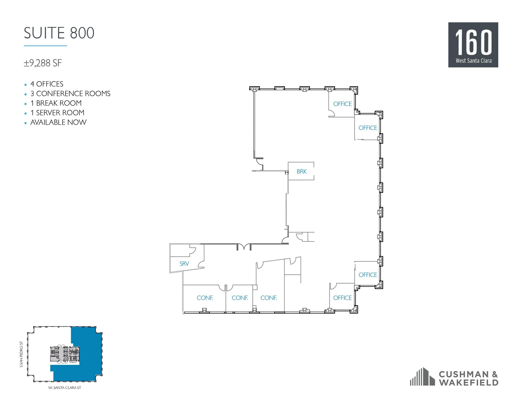 160 W Santa Clara St, San Jose, CA for lease Floor Plan- Image 1 of 1