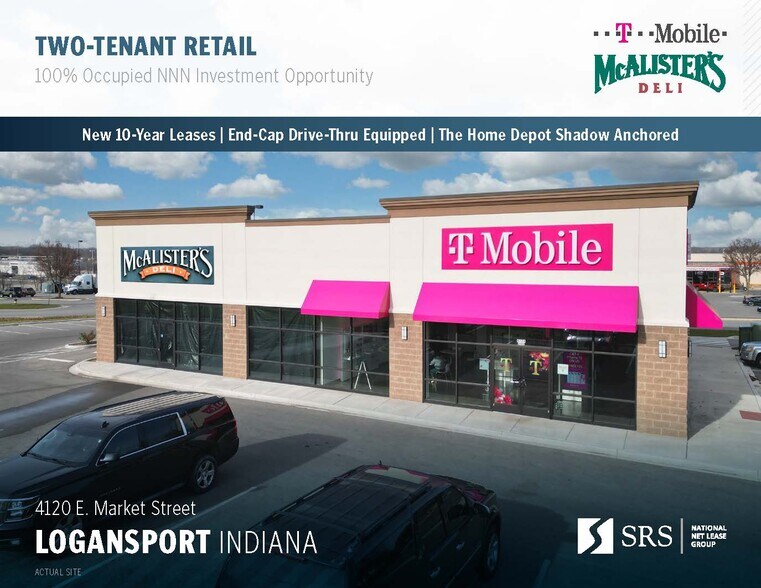 4140 E Market St, Logansport, IN 46947 TMobile & McAlister's