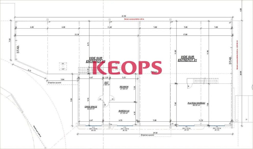 Flex in Villeneuve-Tolosane for lease - Floor Plan - Image 3 of 3