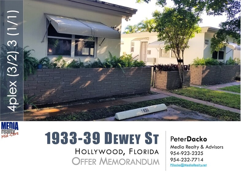 1933 Dewey St, Hollywood, FL for sale - Primary Photo - Image 1 of 19