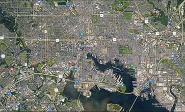 1300 Russell St, Baltimore, MD - AERIAL  map view