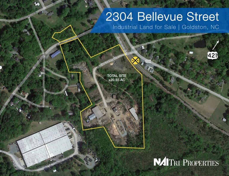 2304 Bellevue St, Goldston, NC for sale - Aerial - Image 1 of 3