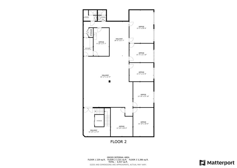 713-715 9th St, Sacramento, CA for lease - Floor Plan - Image 2 of 3