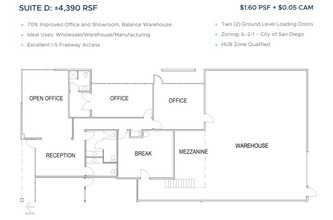 2222 Verus St, San Diego, CA for lease Floor Plan- Image 1 of 1