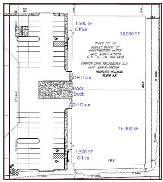1175 Airport Pky, Greenwood, IN for lease Floor Plan- Image 1 of 1