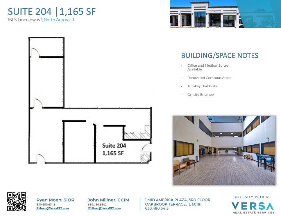 161 S Lincolnway, North Aurora, IL for lease Floor Plan- Image 1 of 2