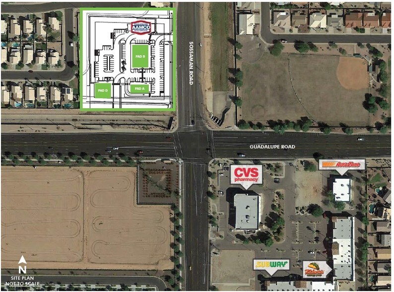 2736 S Sossamon Rd, Mesa, AZ for lease - Aerial - Image 2 of 3