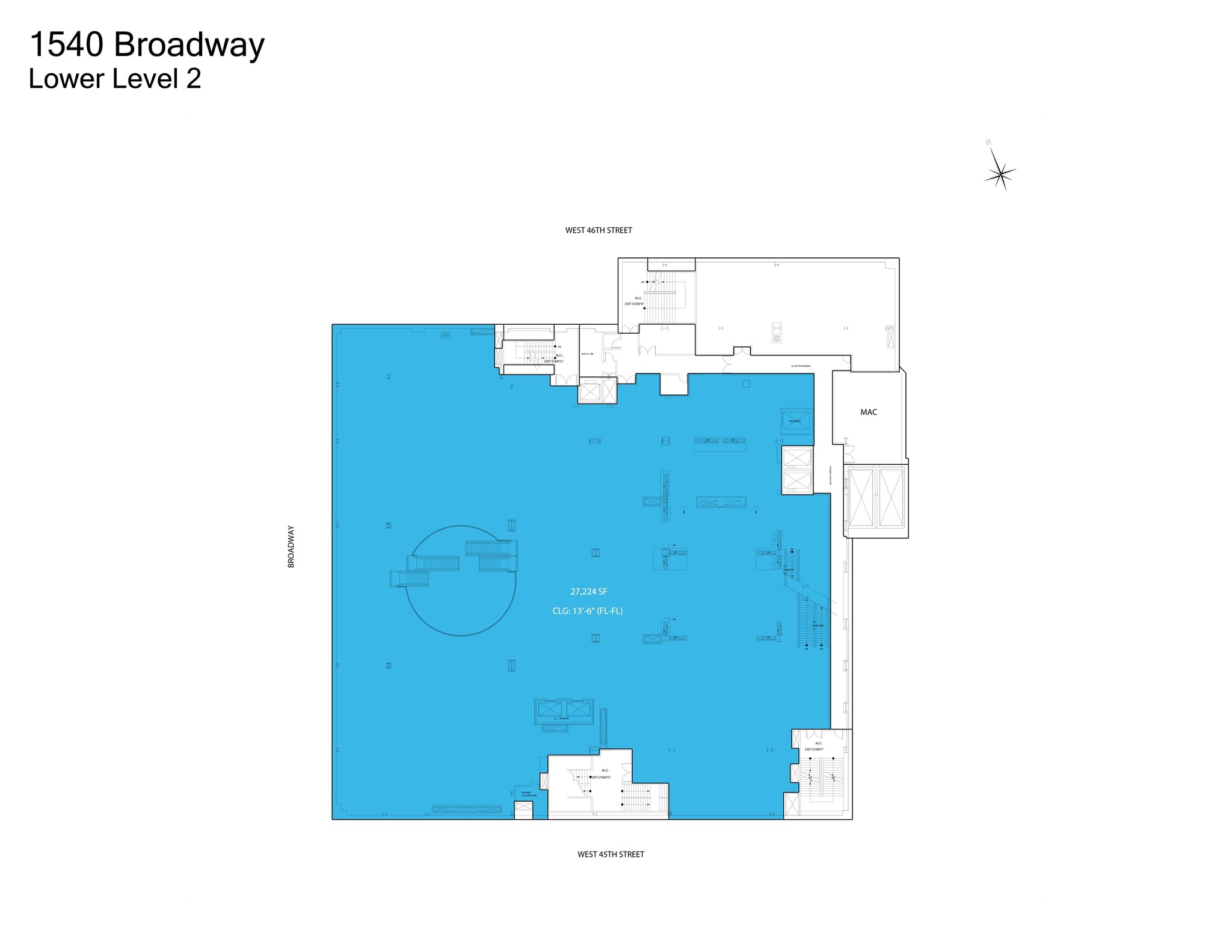 1540 Broadway, New York, NY for lease Site Plan- Image 1 of 2