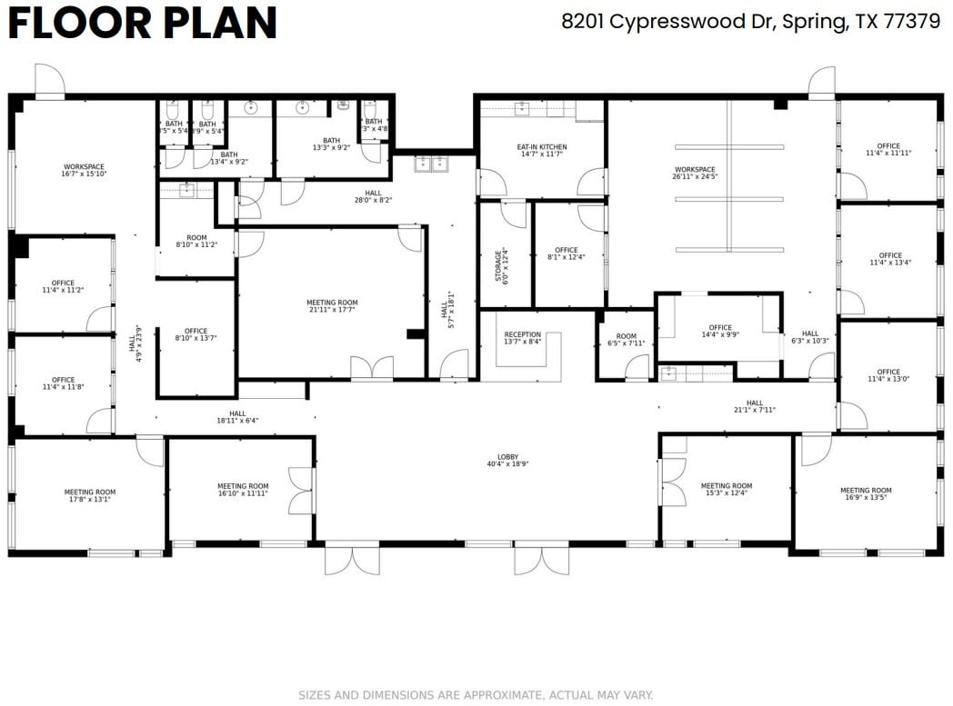 8201 Cypresswood Dr, Spring, TX for lease Floor Plan- Image 1 of 1