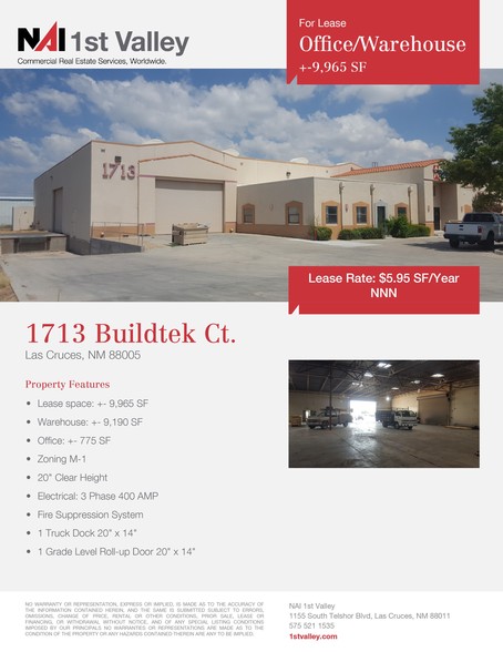 1713 Buildtek Ct, Las Cruces, NM for sale - Building Photo - Image 1 of 1