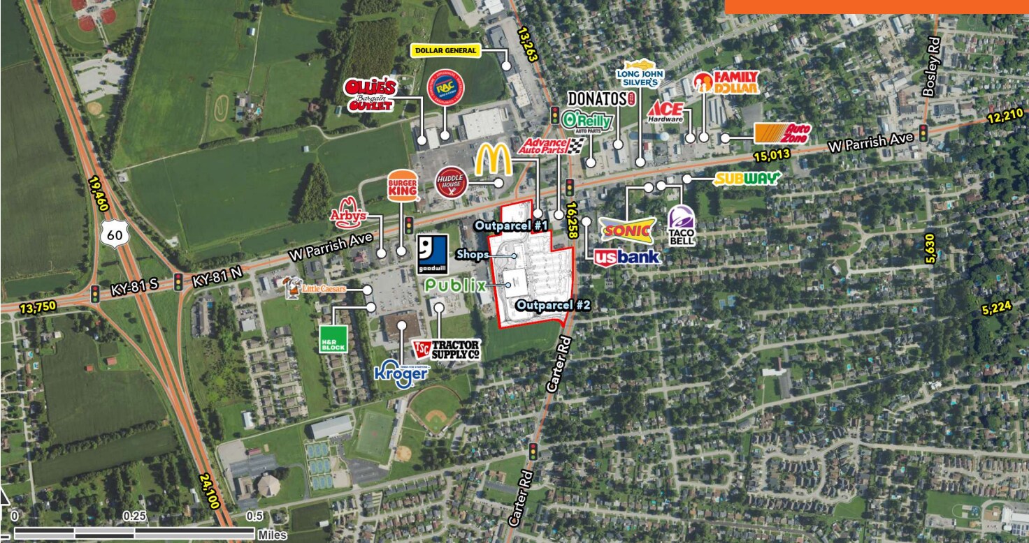 W CARTER ROAD & WEST PARRISH AVENUE Ave, Owensboro, KY for lease Primary Photo- Image 1 of 3