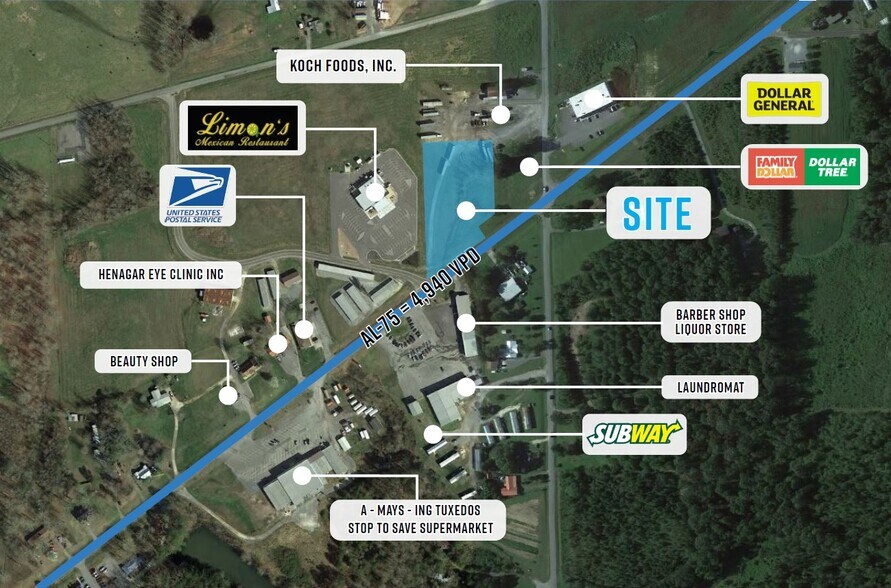 Hwy 75, Henagar, AL 35978 Land Hwy. 75 Henagar, AL