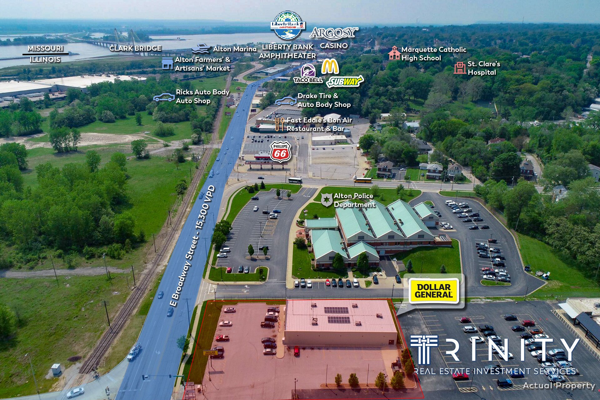 1822 E Broadway, Alton, IL 62002 St. Louis Dollar General