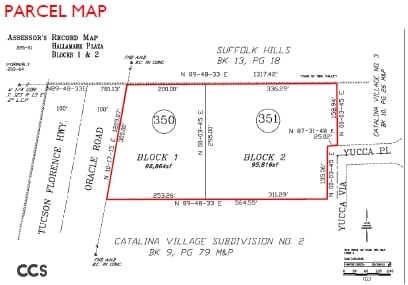N Oracle Rd & Suffolk Dr, Tucson, AZ for sale - Plat Map - Image 2 of 2