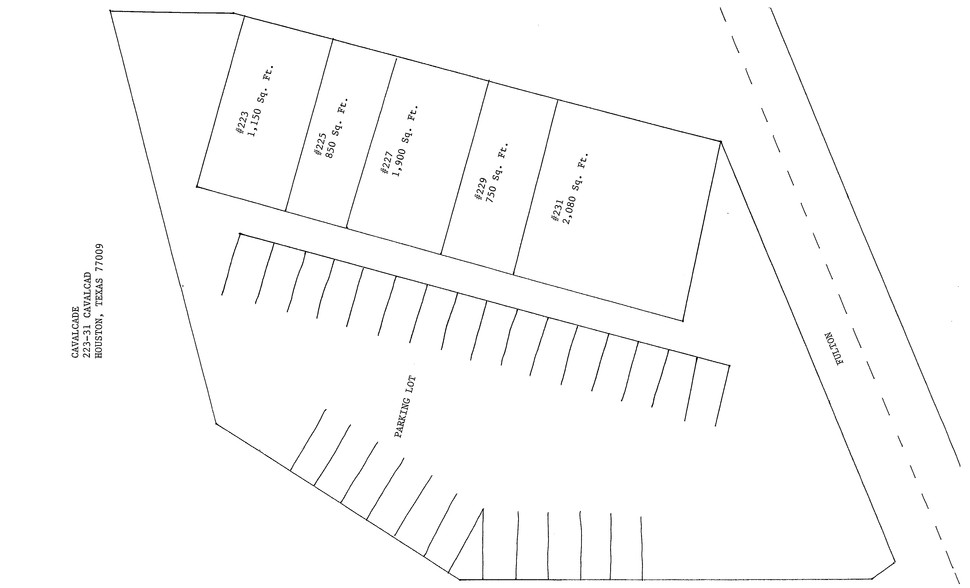 223-231 Cavalcade St, Houston, TX for lease - Site Plan - Image 2 of 2