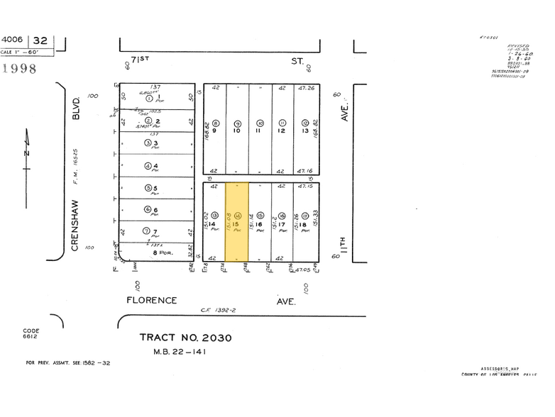 3315 W Florence Ave, Los Angeles, CA for lease - Plat Map - Image 1 of 9