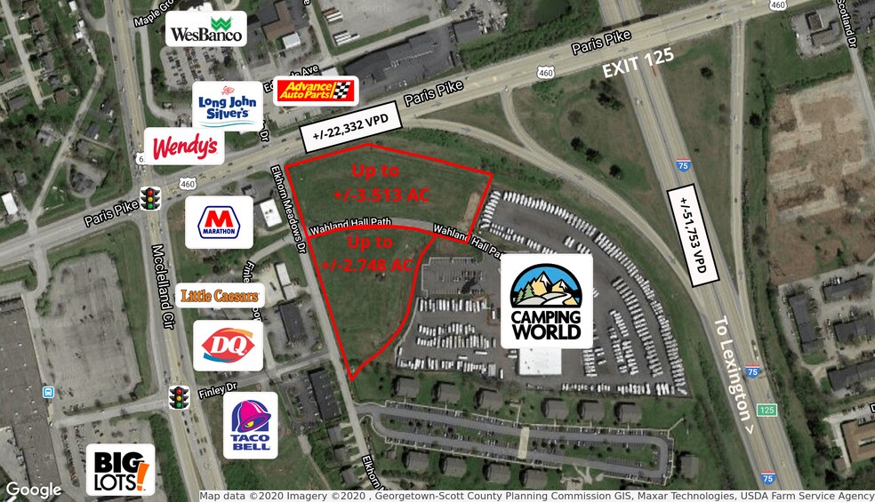 Highway 460 & I-75, Georgetown, KY for sale - Aerial - Image 1 of 1