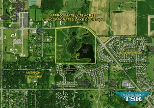21155-21353 W Grass Lake Rd, Antioch, IL - AERIAL map view
