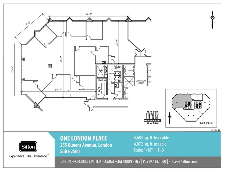 255 Queens Ave, London, ON for lease - Floor Plan - Image 2 of 4