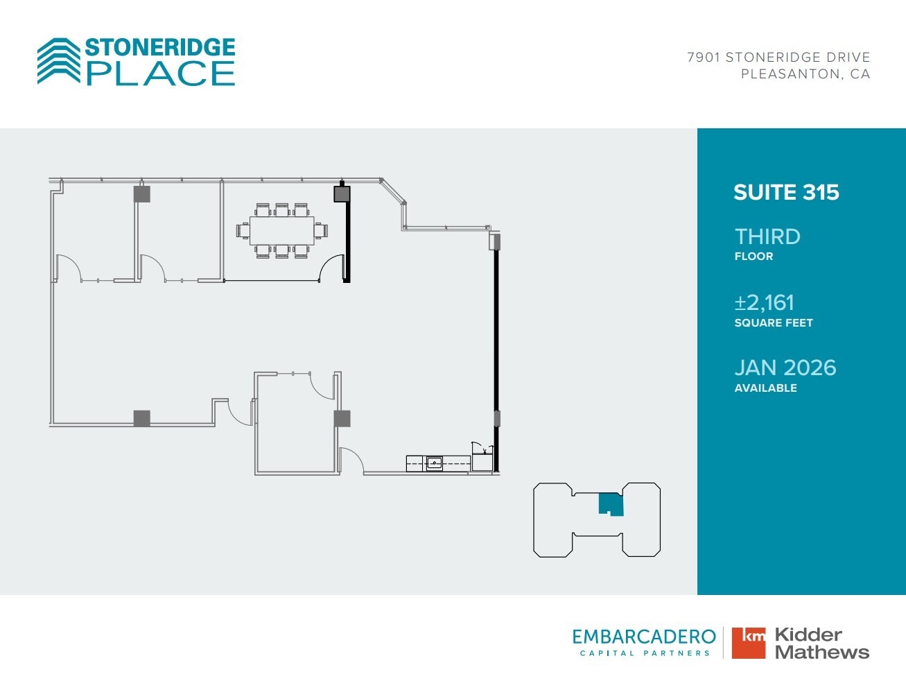 7901 Stoneridge Dr, Pleasanton, CA for lease Floor Plan- Image 1 of 1