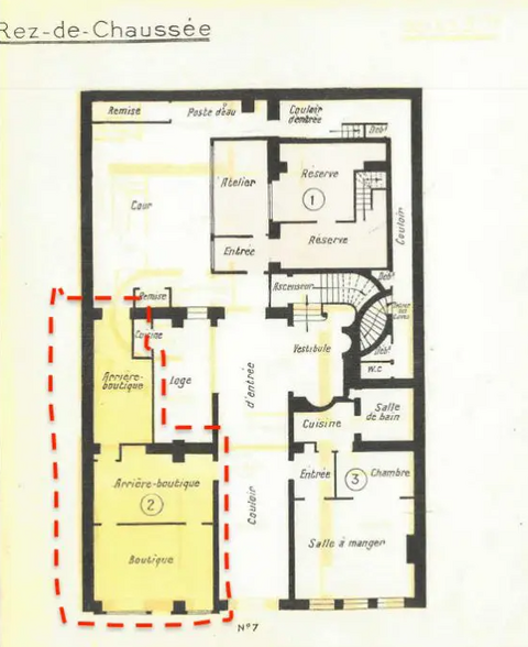 Retail in Paris for lease - Floor Plan - Image 1 of 2