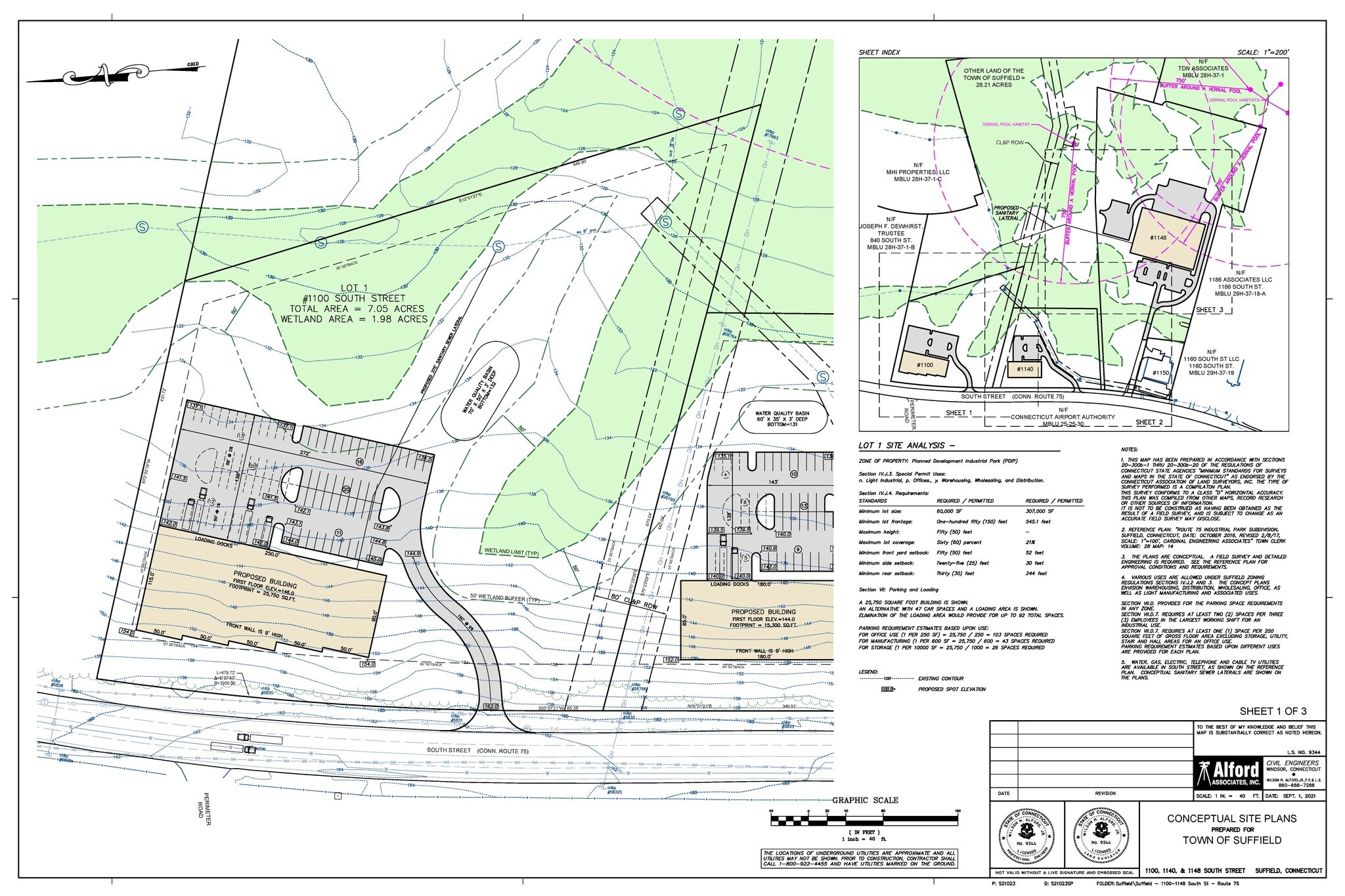 1100 South St, Suffield, CT for sale Site Plan- Image 1 of 3