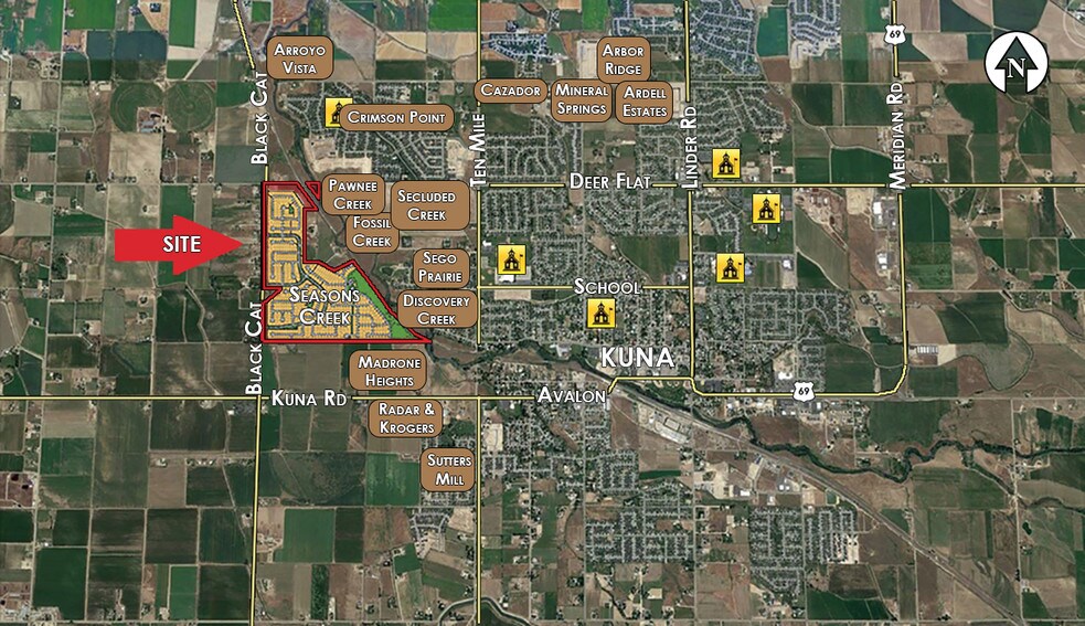 1206 Black Cat Rd, Kuna, ID for sale - Aerial - Image 1 of 1