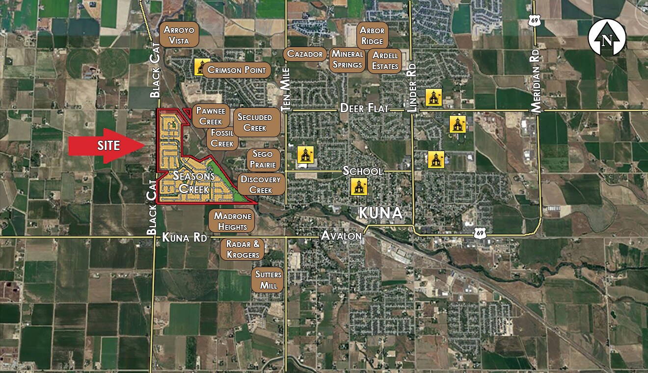 1206 Black Cat Rd, Kuna, ID for sale Aerial- Image 1 of 1