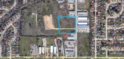 332-336 Thomas, Everman, TX - aerial  map view