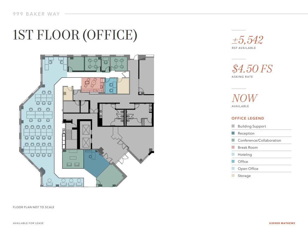 999 Baker Way, San Mateo, CA for lease Floor Plan- Image 1 of 1