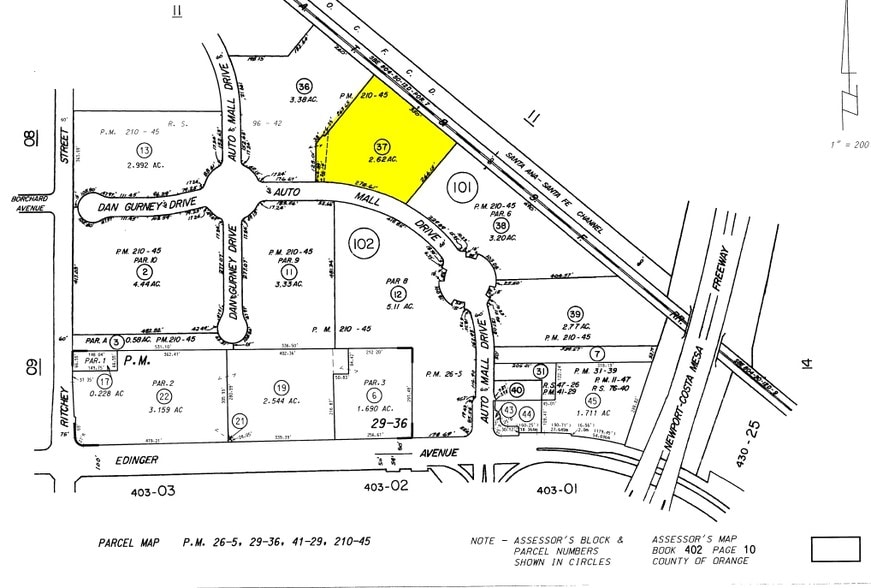 1425 Auto Mall Dr, Santa Ana, CA for sale - Plat Map - Image 2 of 5