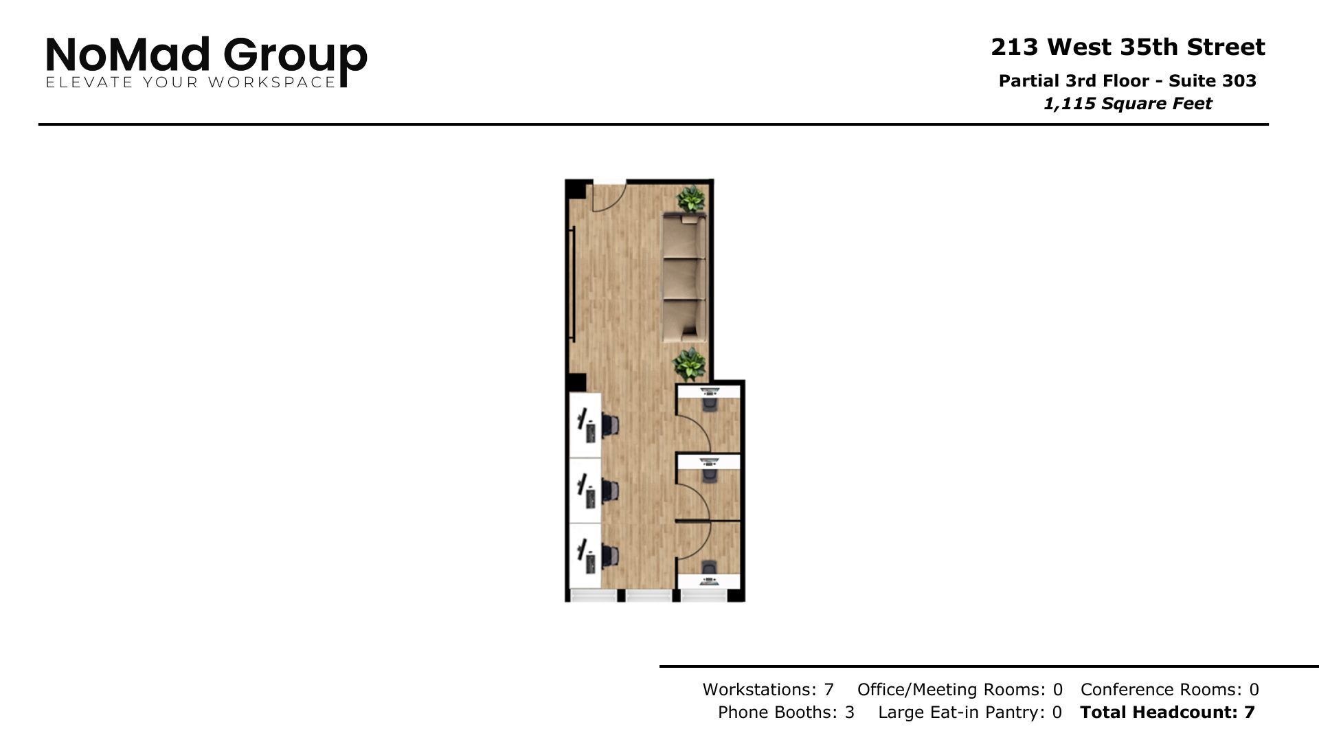 213 W 35th St, New York, NY for lease Floor Plan- Image 1 of 8