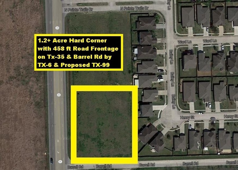 Hwy 35 & Barrell Rd, Alvin, TX for sale - Primary Photo - Image 1 of 1