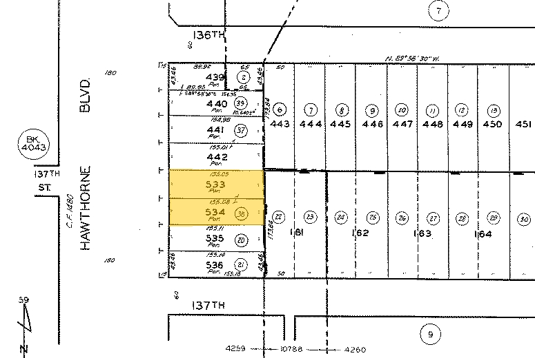 13658 Hawthorne Blvd, Hawthorne, CA for lease - Plat Map - Image 2 of 5