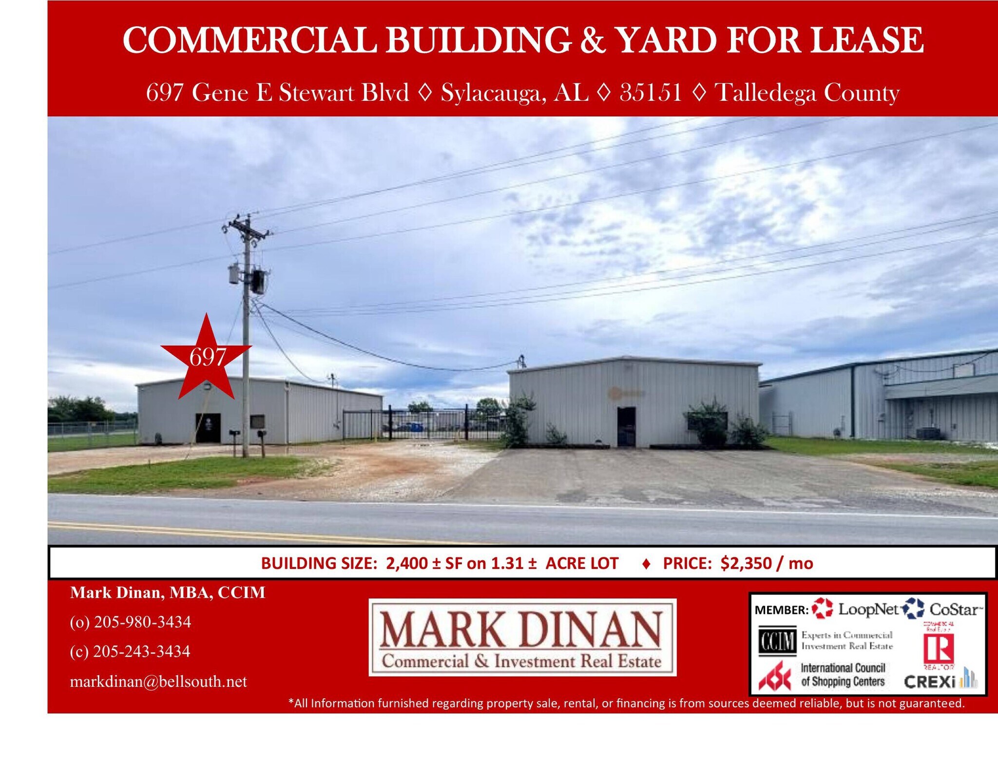 697 Gene E Stewart blvd, Sylacauga, AL for lease Interior Photo- Image 1 of 3