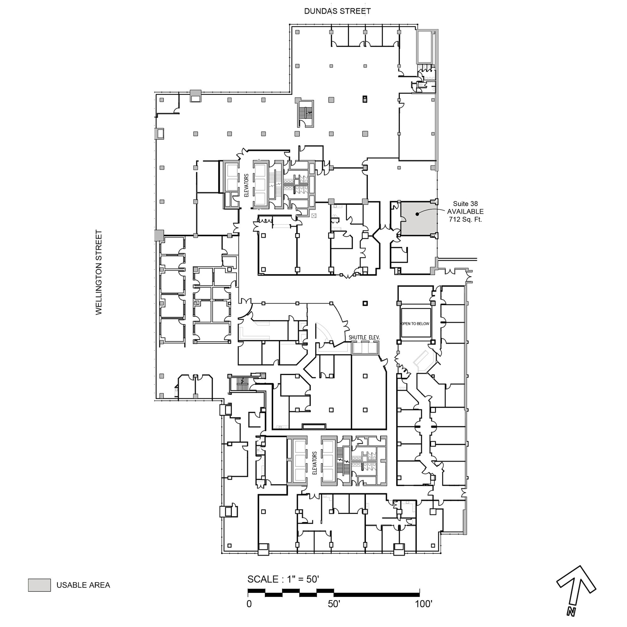 380 Wellington St, London, ON for lease Floor Plan- Image 1 of 1