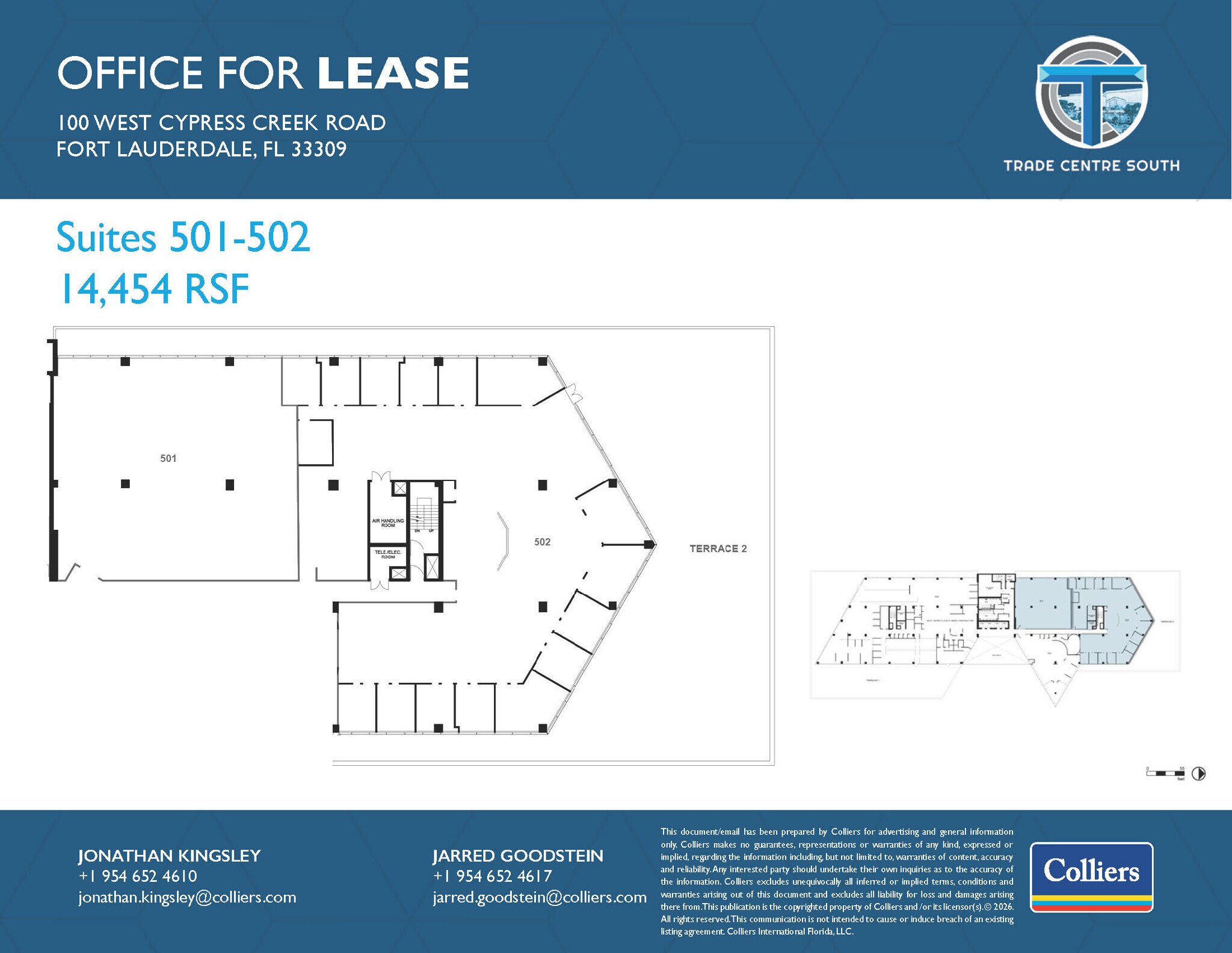 100 W Cypress Creek Rd, Fort Lauderdale, FL for lease Floor Plan- Image 1 of 2