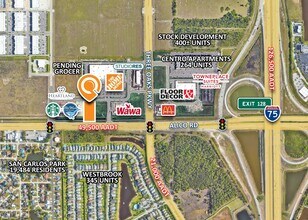 16991 Three Oaks Market Place, Fort Myers, FL - AERIAL map view