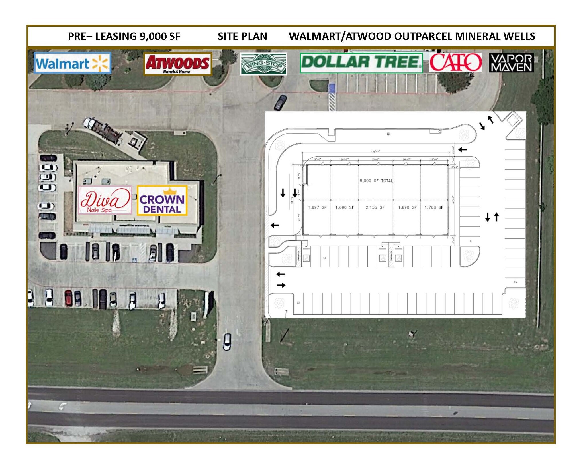 933 N FM 1821 Rd, Mineral Wells, TX 76067 WALMART OUTPARCEL ACROSS FROM HIGH SCHOOL